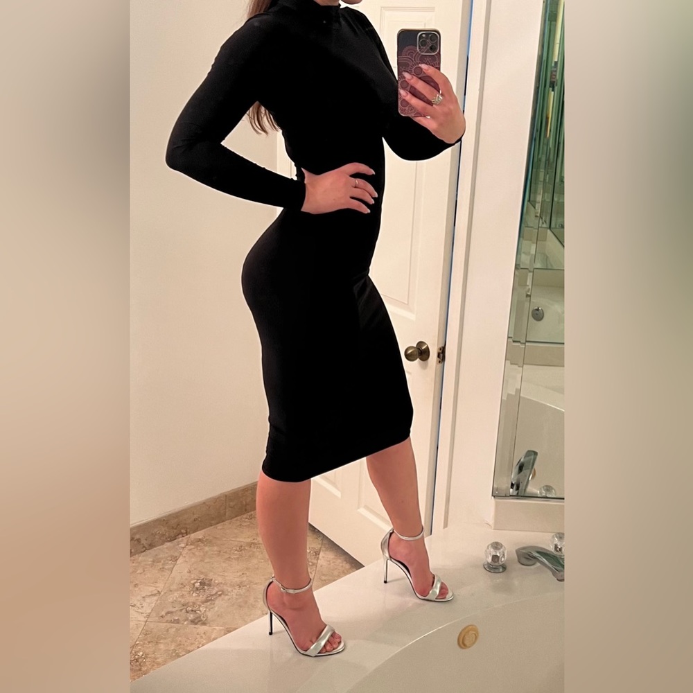 Black midi dress, new, never worn